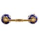 Navy Blue Canterbury Bells Ceramic Bridge Handle
